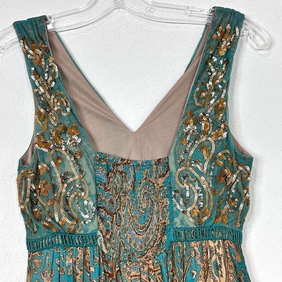 NWT Anthropologie Ranna Gill Beaded Maxi Dress 4 Whimsygoth Wedding Fairy Boho - Picture 10 of 14